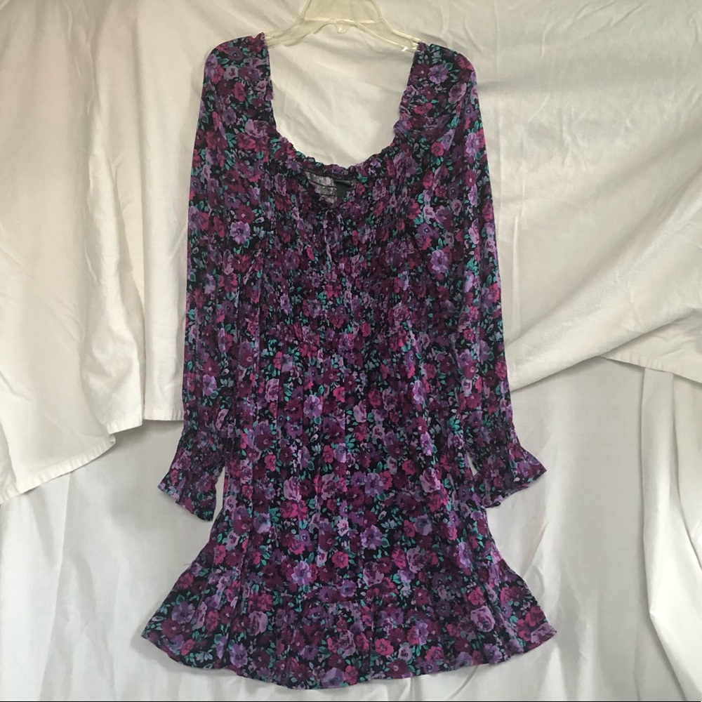 Wild Fable Purple Floral Mini Dress